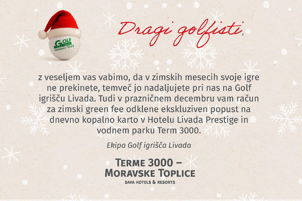 Golf igrišče Livada - čestitka